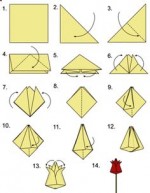 Comely origami flower instructions