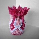 Detail origami flower vase