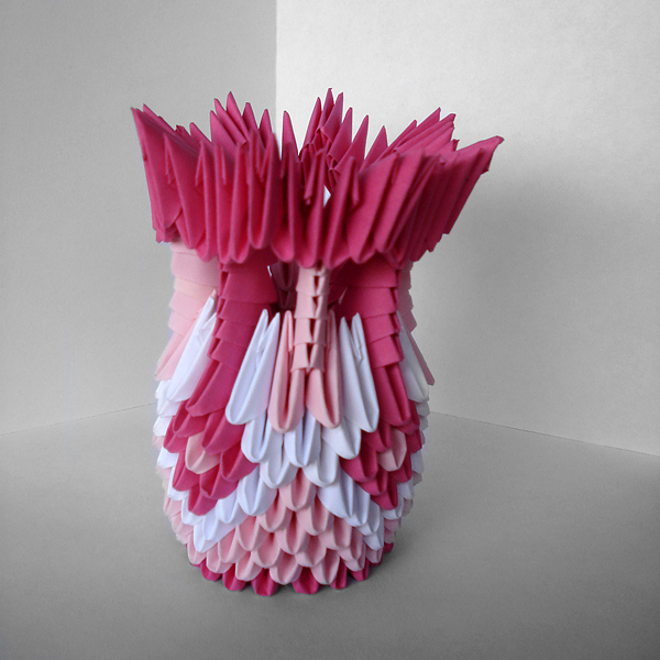 origami flower vase