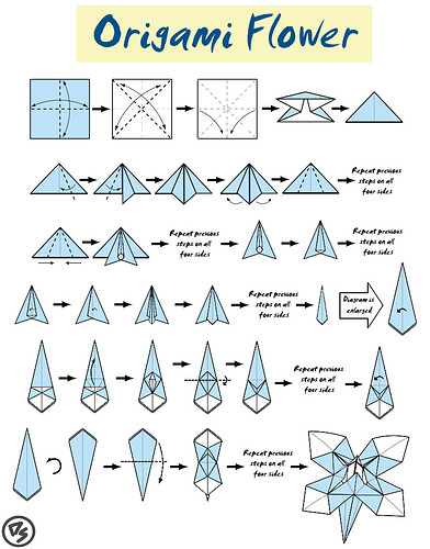 origami flowers diagrams