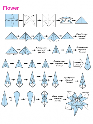 origami flowers instructions