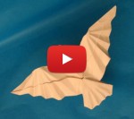 One of a kind origami flying bird