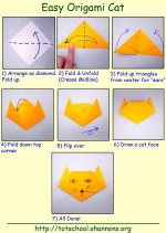 Cat origami for kids easy