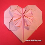 Charming origami heart 3d