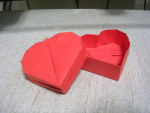 Pretty origami heart box