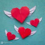 Alluring origami hearts