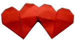 Comely origami love heart