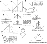 Rabbit origami paper folding