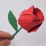 Lovely origami rose easy