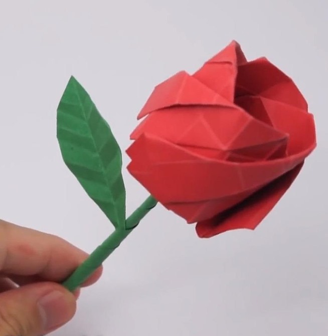 origami rose easy