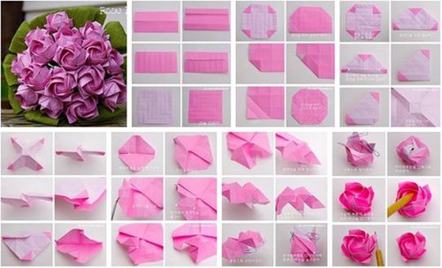origami rose step by step