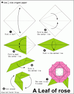 Easy origami roses