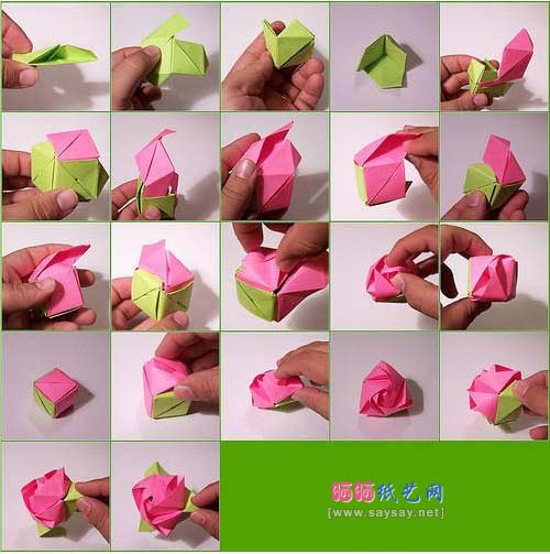 paper origami rose