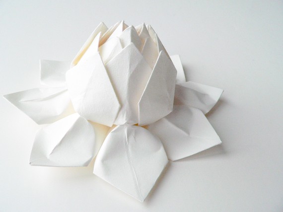 white origami paper