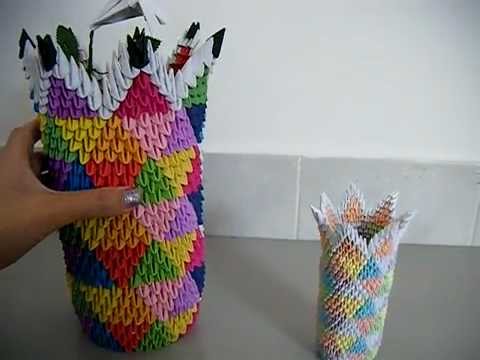 Useful 3D Origami Vase