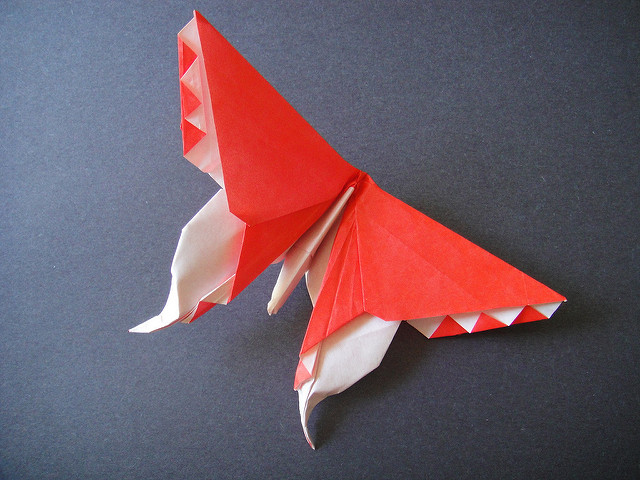 beautiful paper origami swallowtail butterfly